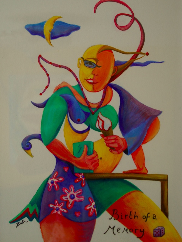 Custom story artwork copyright Zebi Damen for Time Travel Is a Voodoo Rite by Grayson Bray Morris